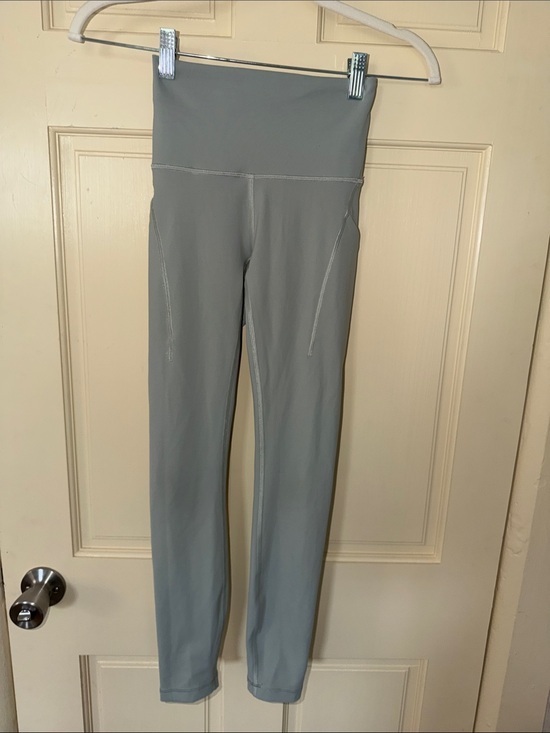 lululemon athletica Pants - lululemon athletica High-Rise Light Gray Workout Leggings